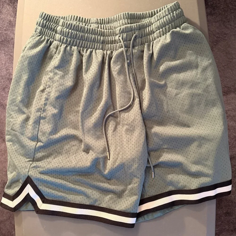 Foot Locker LCKR Mesh Athletic Shorts Men's Size XL Green/Grey/Teal - Picture 1 of 5